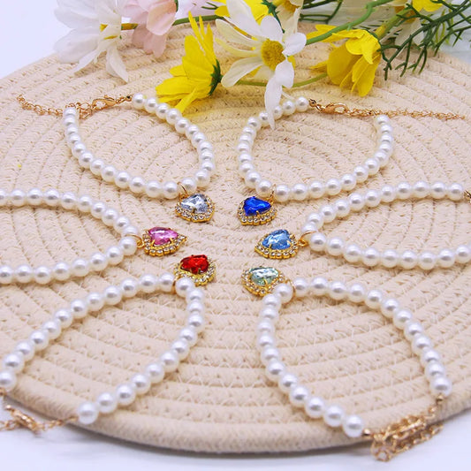 Collier Perles Luxe pour Chat - Ajustable